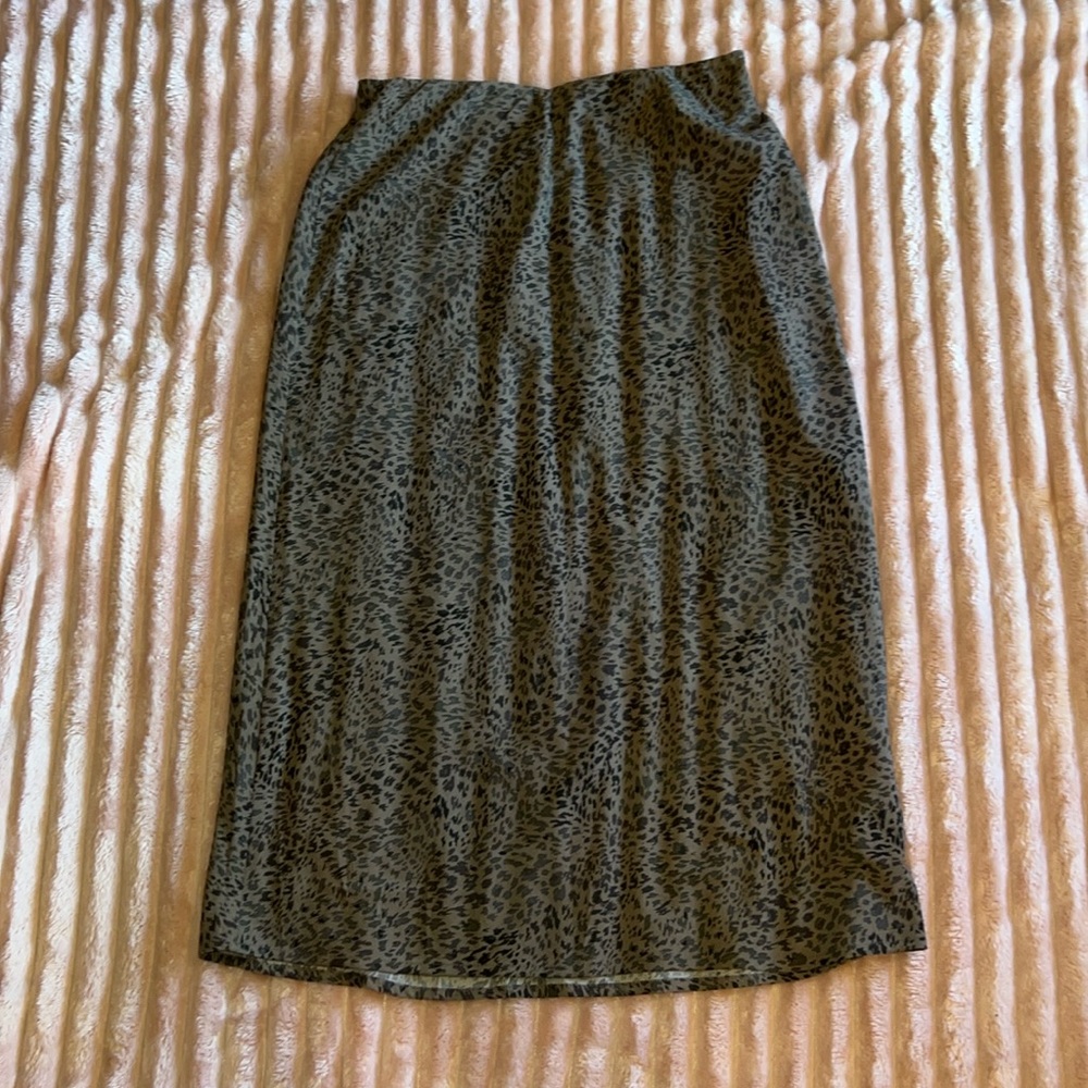 A New Day Women’s Leopard Print A-Line Skirt - Size Small